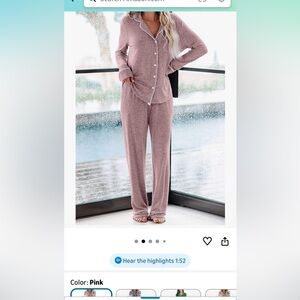 Women's Pink Pajama Set